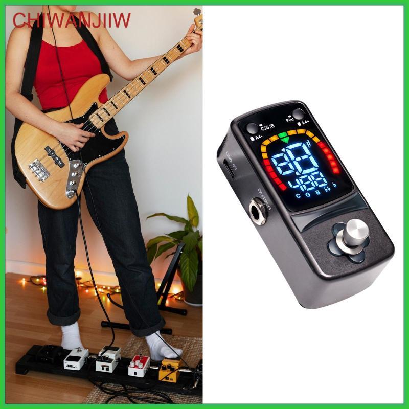 [chiwanjiiw] Precision Tuner Pedal Mini Size Instrument Replacement Guitar Effects Pedal สําหรับเบสก