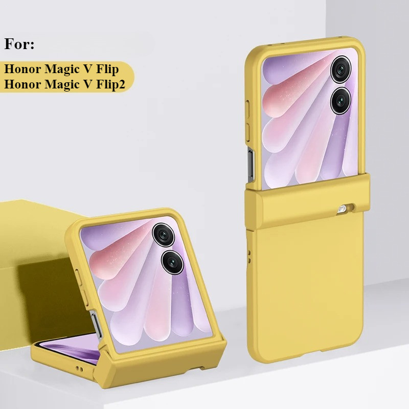 ผิวรู้สึก PC กันกระแทกสําหรับ Honor Magic V Flip 2 ป้องกัน Anti-Scratch โทรศัพท์ปกหลังสําหรับ Magic V Flip2 กันชน