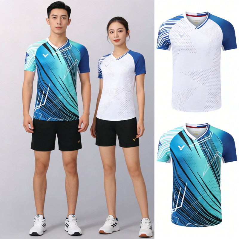 เสื้อเทรนนิ่งน้ําหนักเบา (รุ่น 6679) สําหรับผู้ชาย & ผู้หญิง | เร็ว-แห้ง & ซับเหงื่อ เหมาะสําหรับกีฬาในร่มและกลางแจ้งรวมเทนนิสและแบดมินตัน