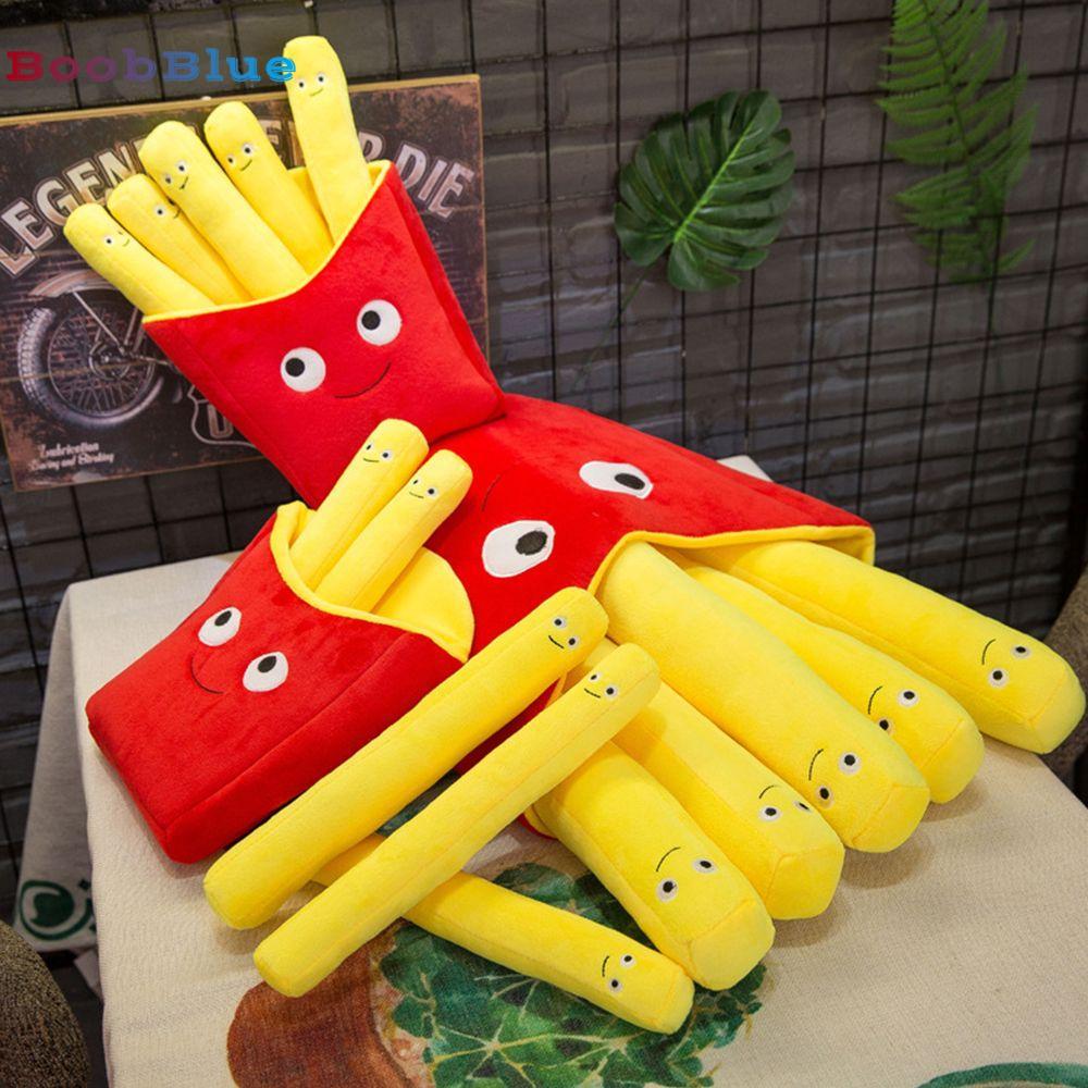 BOOBBLUE French Fries Plush Toy Interactive Plush Toy หมอนอาหารการ์ตูน