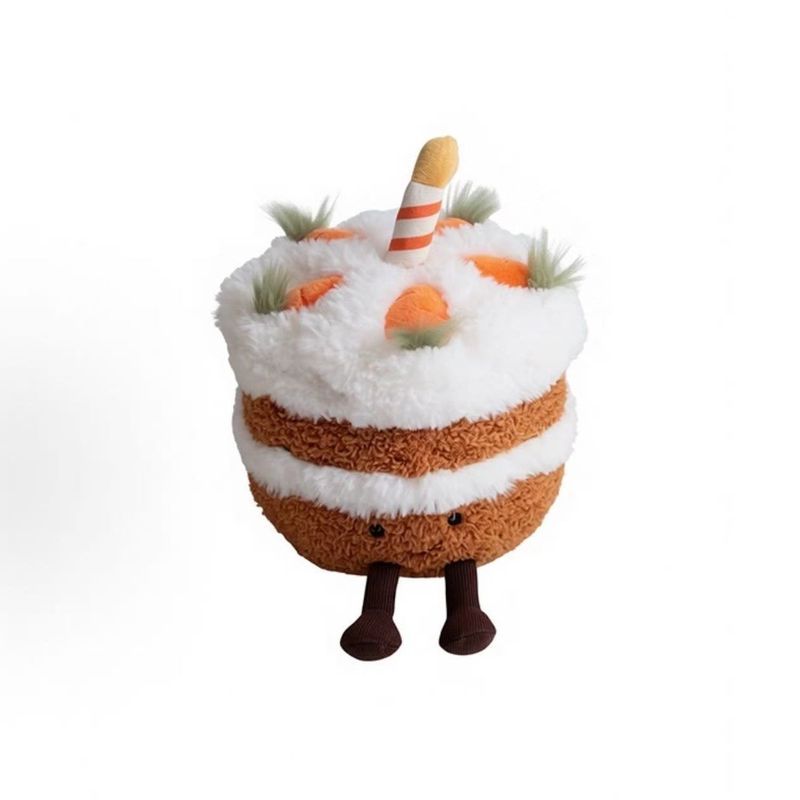【พร้อมส่ง】jellycat ของแท้ เคส พวงกุญแจ ตุ๊กตา official keychain JELLYCAT เค้กแครอทแสนสนุก (ขนาดเดียว