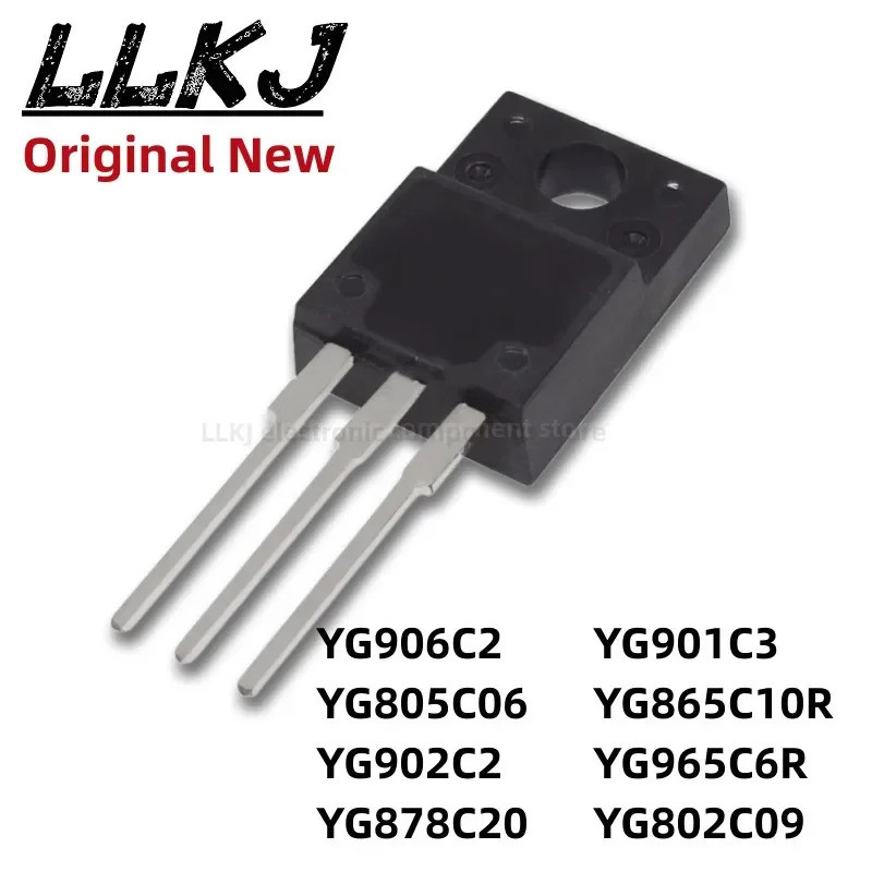 5pcs YG906C2 YG805C06 YG902C2 YG878C20 YG901C3 YG865C10R YG965C6R YG802C09 TO-220F Field Effectทรานซ