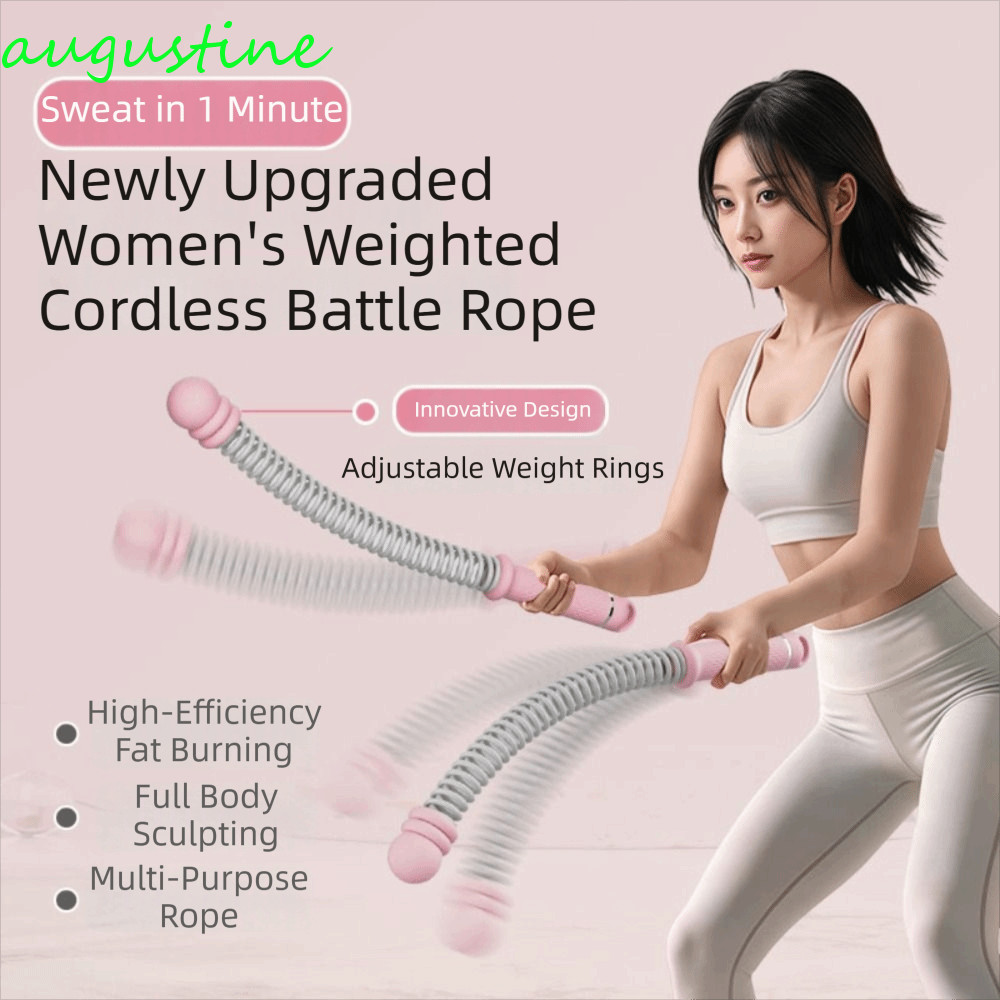 AUGUSTINE Battle Ropes 2 ชิ้น ไม่มีเชือก จับไม่เลื่อน ออกแบบเพื่อบริหารแขน และมัดกล้ามเนื้ออย่างมีปร