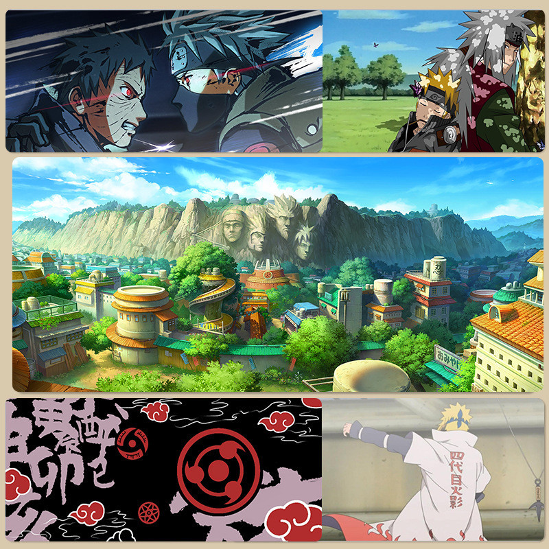 Anime Naruto Mouse Pad Naruto Sasuke Kakashi Daisy Fields Itachi Uchiha Oversized Table Mat Keyboard