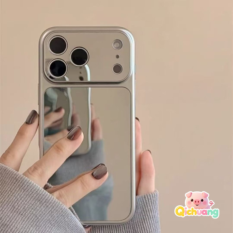 หรูหรา Simple Silver Make-up Mirror Case สําหรับ Honor X9D X9C X8A X8 X7C X7B X6 X6S Win RT 500 300 