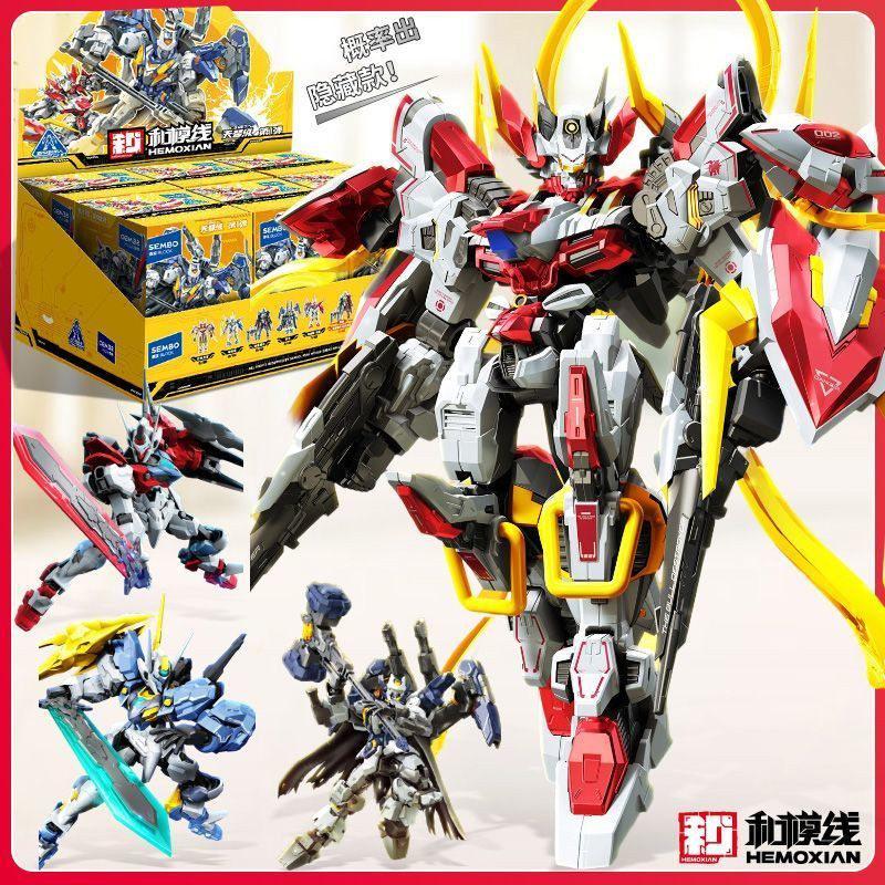 ของแท้ Senbao Building Block Man และรุ่นสาย Buffleon Tastile เด็กการศึกษาการเปลี่ยนรูปของเล่น Mystery กล่อง