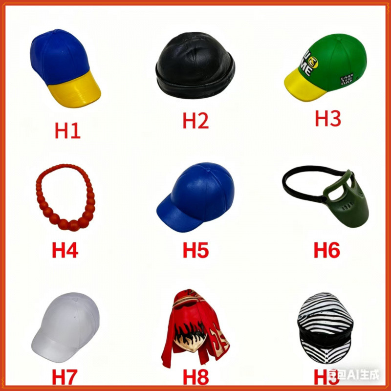 WWE Wrestler Doll John Seine Hat Accessories หน้ากากโฮแกน สร้อยคอ Obafimi
