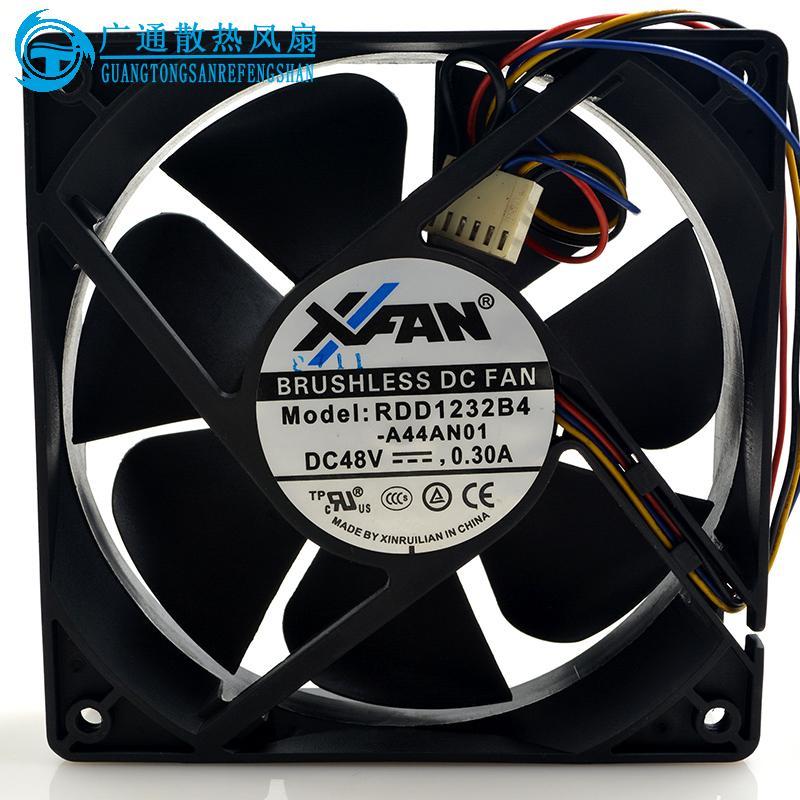 RDD1232B4 ของแท้ Xinruilian 48V 0.30A 12 ซม. 12032 อินเวอร์เตอร์ Axial Cooling Fan