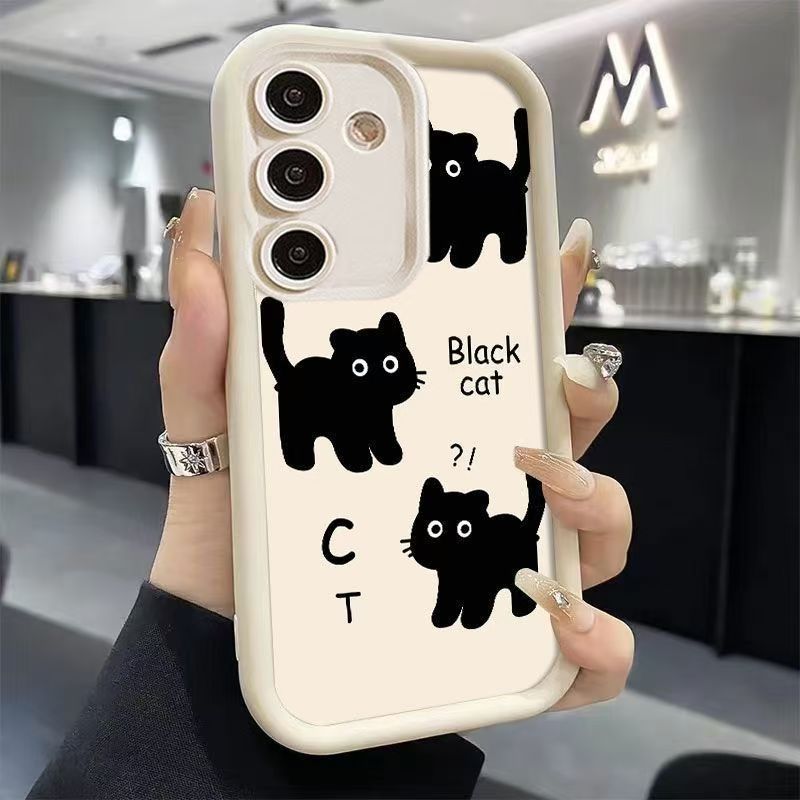 ที่ไม่ซ้ํากันสามลูกแมวเหมาะสําหรับ Samsung A55/A16 เคสโทรศัพท์ Samsung S24/ULTRA/S21/S23/เครื่อง 202