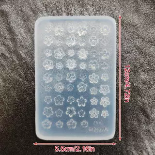 DSTH 1 ชิ้นซิลิโคนเล็บแม่พิมพ์ดอกไม้สไตล์ฝรั่งเศสห้ากลีบดอกไม้ 3D บรรเทาเล็บแม่แบบตกแต่งเล็บเล็บเครื่องมือ HOT