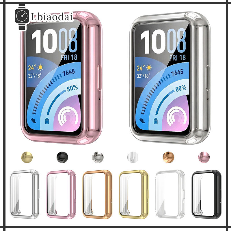 กระจกนิรภัย PC / TPU กรณีนุ่ม for Smartwatch Huawei Band 11 11 Pro / Huawei Band 10 9 8 NFC อุปกรณ์ปกป้องกันกระแทกหน้าจอ