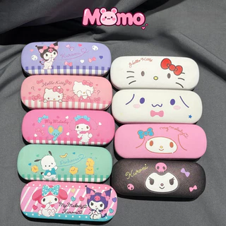 กล่องใส่แว่นตา Sanrio กล่องเก็บแว่นตา PU น่ารัก Kuromi Melody