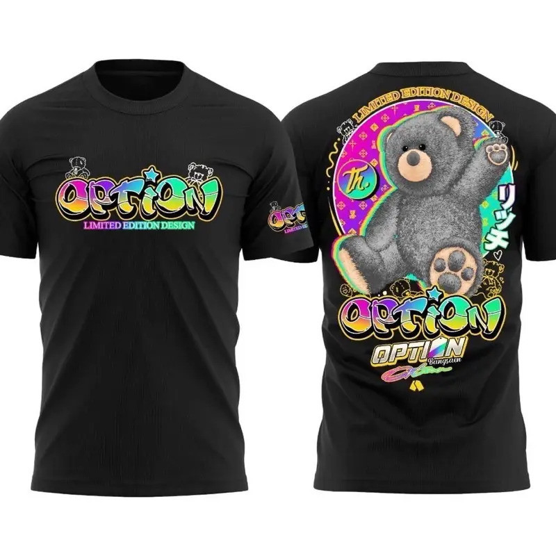 เสื้อผ้ามัน Bear Option สะท้อนแสง #ถนนcollection เสื้อยืดแฟชั่นชายหญิง แบบสตรีทสไตล์ (ขายเฉพาะเสื้อ)