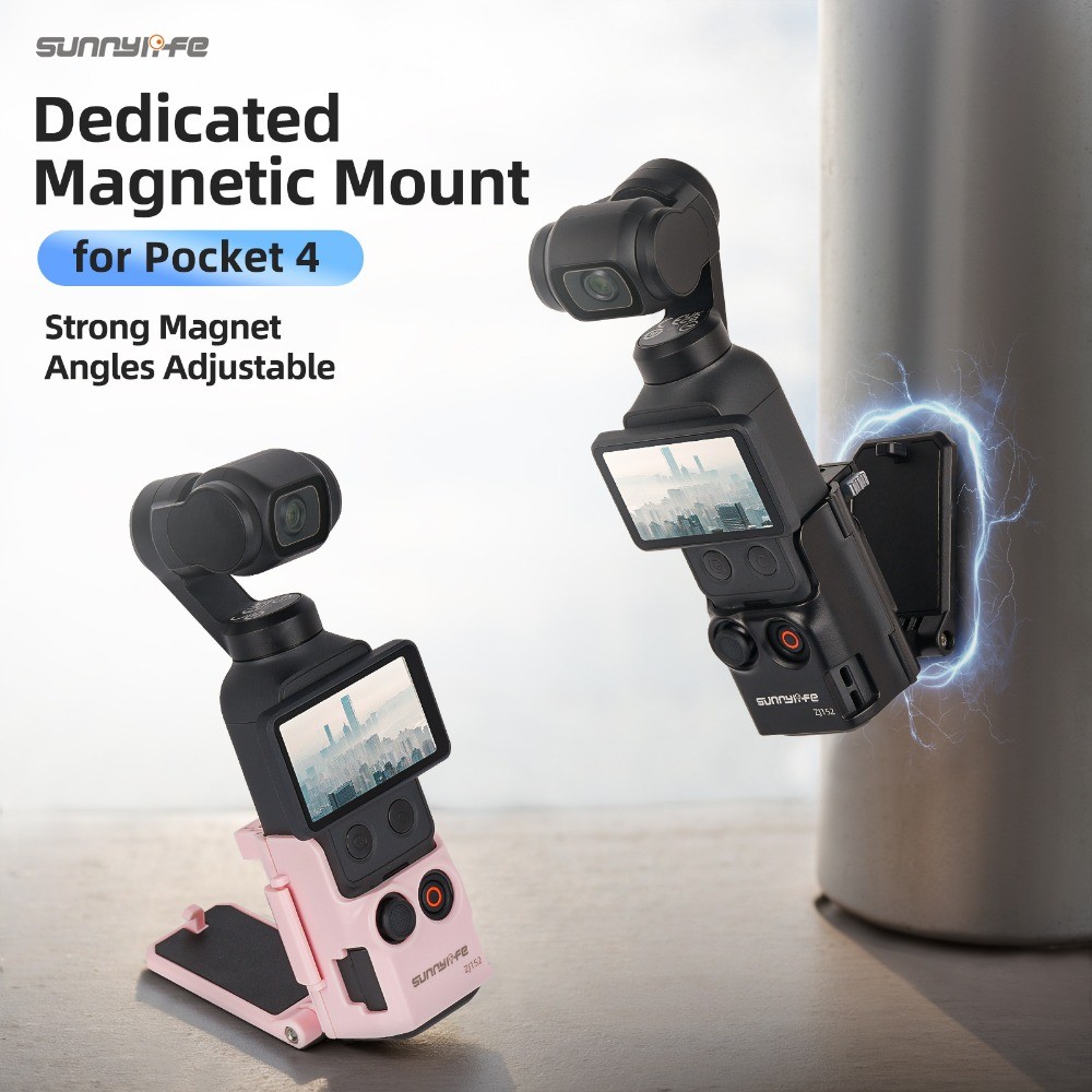 สําหรับ DJI Osmo Pocket4 Magnetic Bracket ฐานปรับมุม Multi functional Desktop Base vlog มือถือ Pocket4 อุปกรณ์เสริมสําหรับกล้องกีฬา