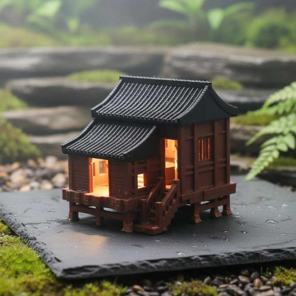 เครื่องประดับภูมิทัศน์แบบจําลองอาคารจีนโบราณสําหรับ Terrarium, Aquascape, Desktop