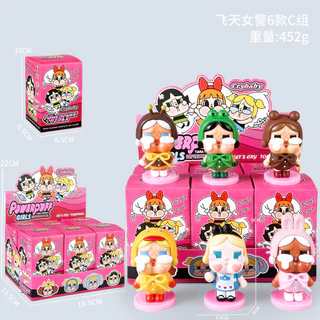 6 ชิ้นต่อกล่อง Powerpuff Girls Season Anime Gacha รูปชุดคอสเพลย์ตุ๊กตาสะสมของเล่นเด็กของขวัญตกแต่งบ้านเครื่องประดับรถเค้ก Topper ตกแต่ง MLML