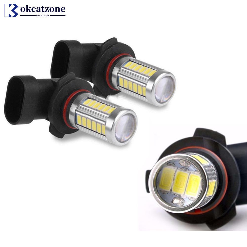 OKCATZONE H4/H7/9005/9006 33SMD LED ไฟหน้ารถหลอดไฟวิ่งกลางวันสีขาวรถจักรยานยนต์หมอกโคมไฟ M5P2