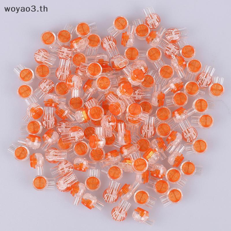 [Woyao] 200 ชิ้น Rj45 Connector Crimp การเชื่อมต่อ Terminals K1 Connector สายไฟกันน้ํา [TH]