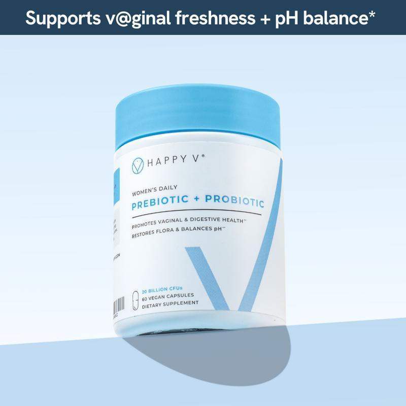 HappyVl Prebiotics+Probiotics Women-Clinical Proof HB Balance & BV Treatment, Yeast Infection Suppor