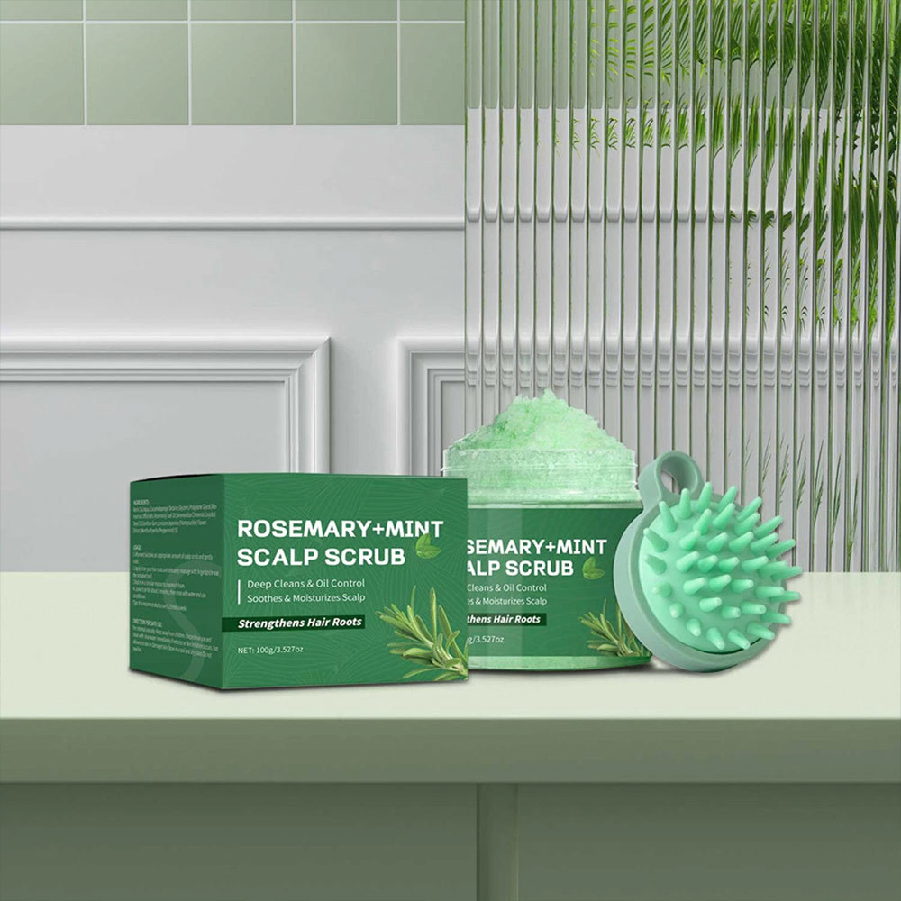 Scalp Exfoliator Scrub Hair Exfoliator Rosemary Scrub Hair Scrub To Clarify with Silicone Scalp Mass