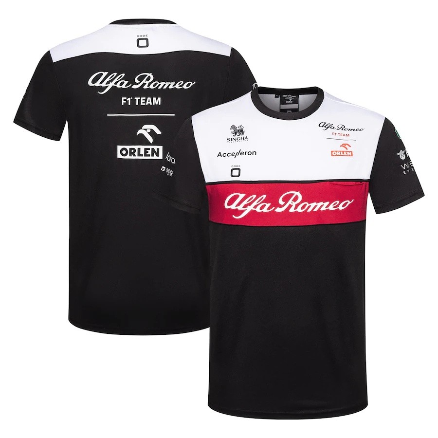 เสื้อยืดลําลองแห้งเร็ว – เสื้อยืดโอเวอร์ไซส์ Unisex Alfa Romeo, เสื้อแข่ง F1 ระบายอากาศได้สําหรับลําลองทุกวัน