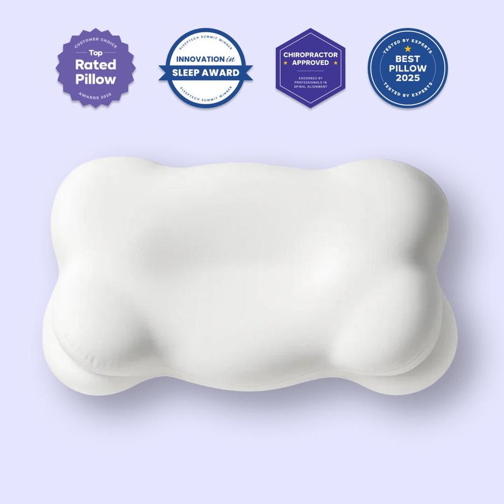 กลมกล่อม  | หมอน CloudAlign + ปลอกหมอนระบายความร้อนฟรี - หมอนปากมดลูกตามหลักสรีระศาสตร์ + ความสูงคู่