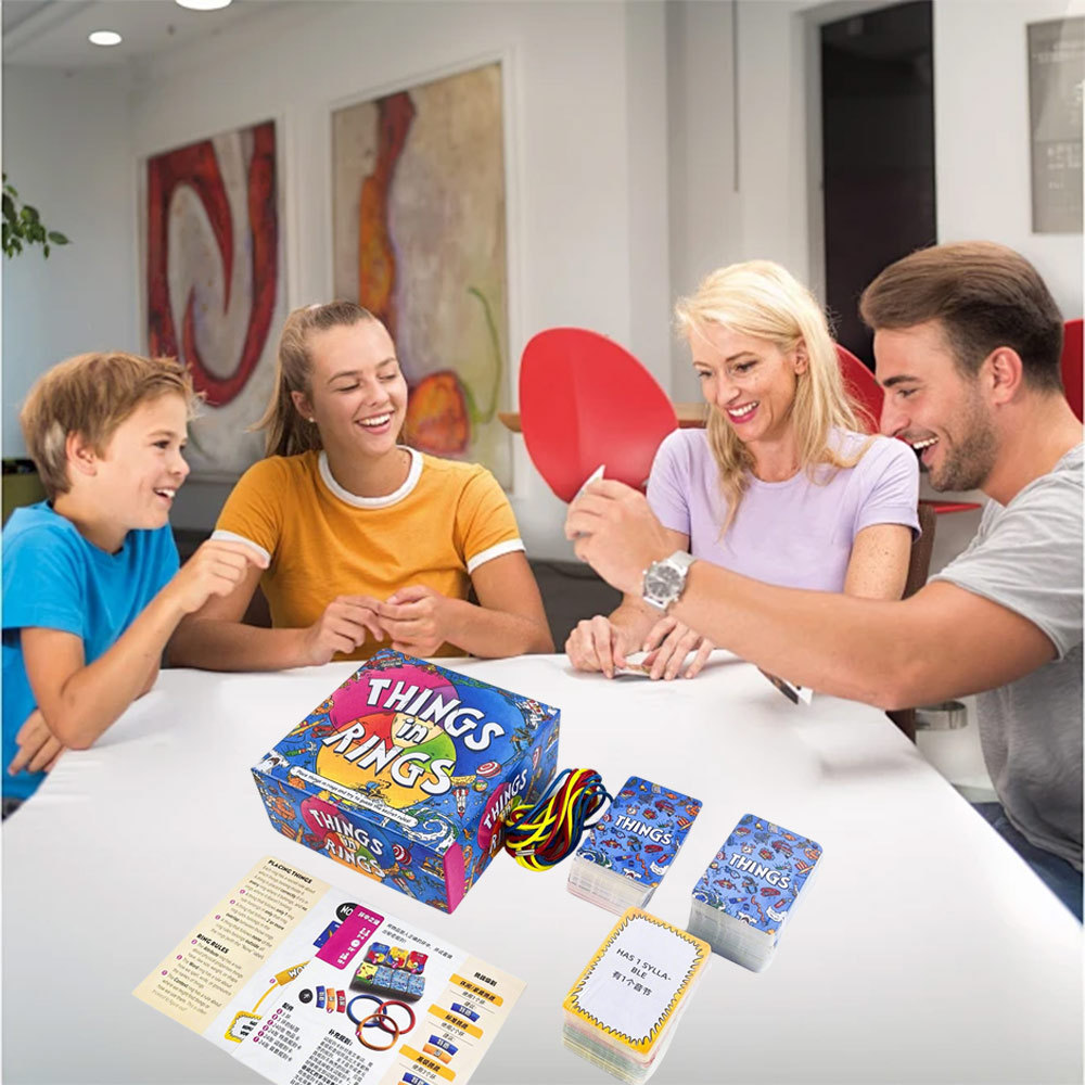 Things In Rings Board Game 2-6 Player Guessing And Reasoning Party Game Cards