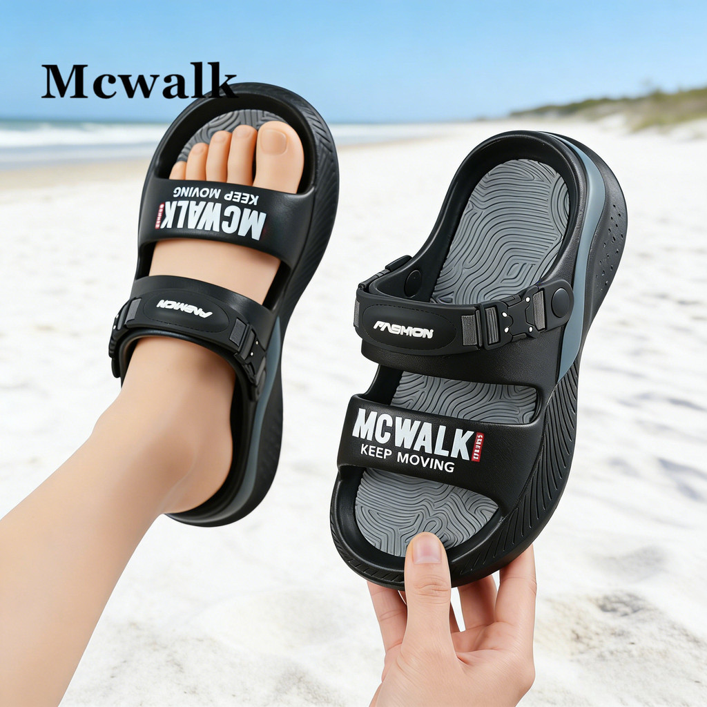 MCWALK| ผู้ชาย รองเท้าแตะ |EVAวัสดุ|กันลื่น| สบาย ๆ  ไบนารี