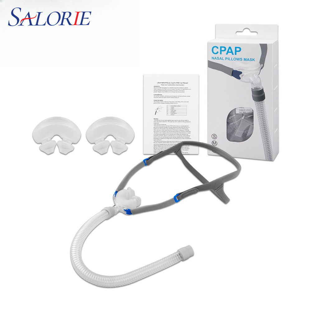 หน้ากากหมอนจมูก Silicone SML Size All Sleep With Headgear