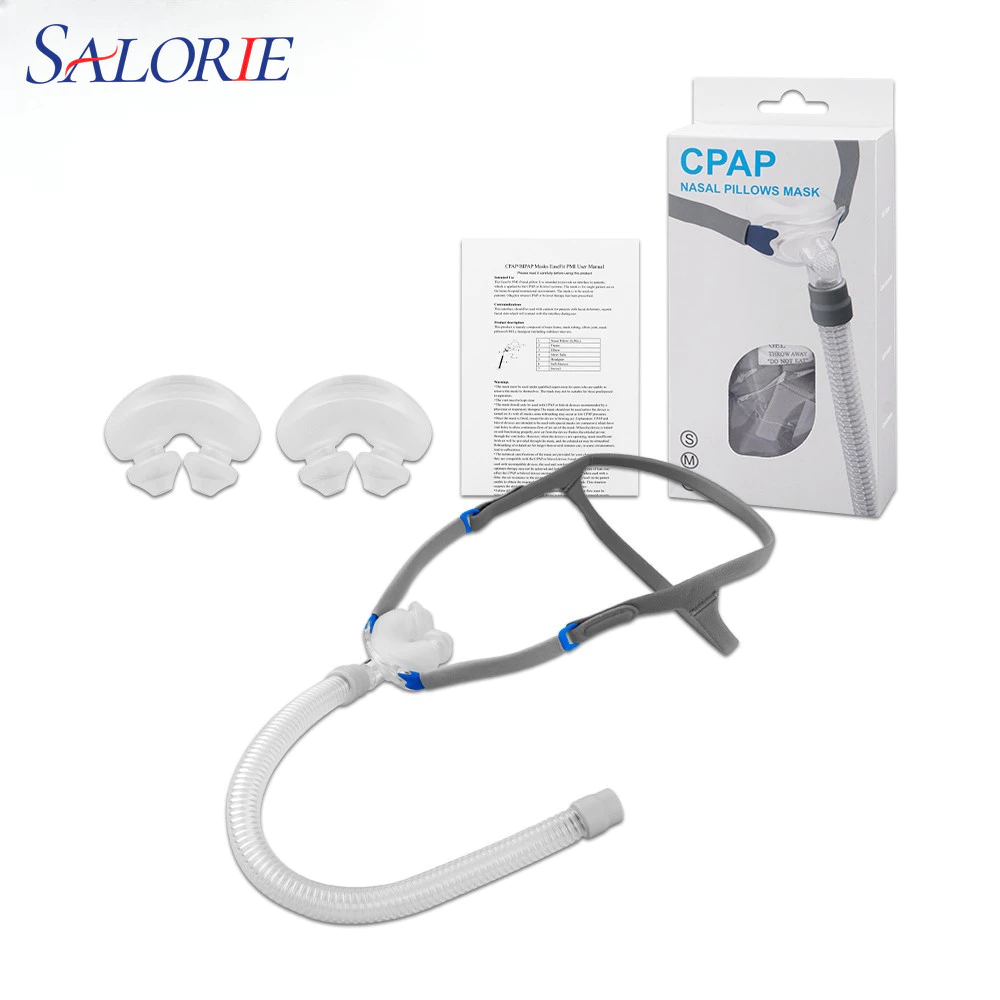 หน้ากากหมอนจมูก Silicone SML Size All Sleep With Headgear