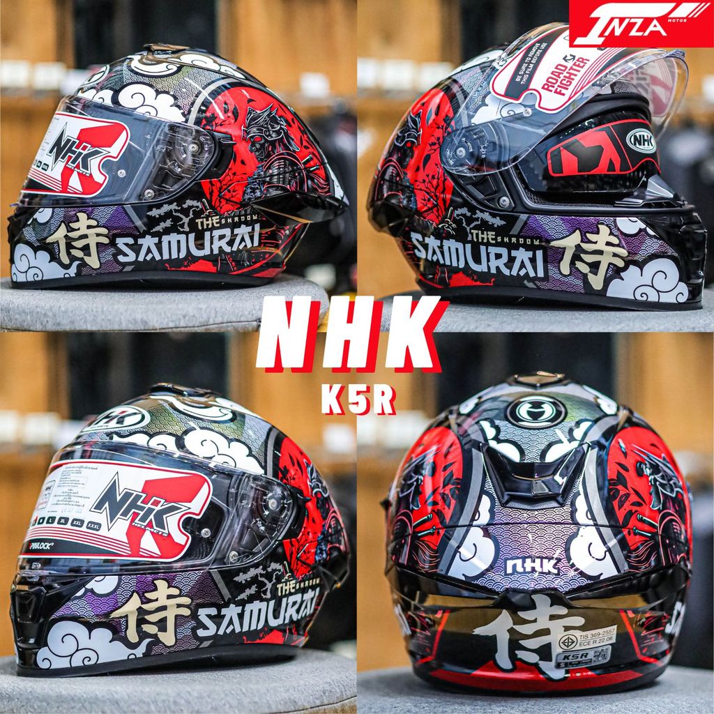 NHK รุ่น K5R หมวกกันน็อคเต็มใบ สปอร์ต น้ำหนักเบา รุ่นใหม่ล่าสุด 2025 (ไม่มีของแถม)