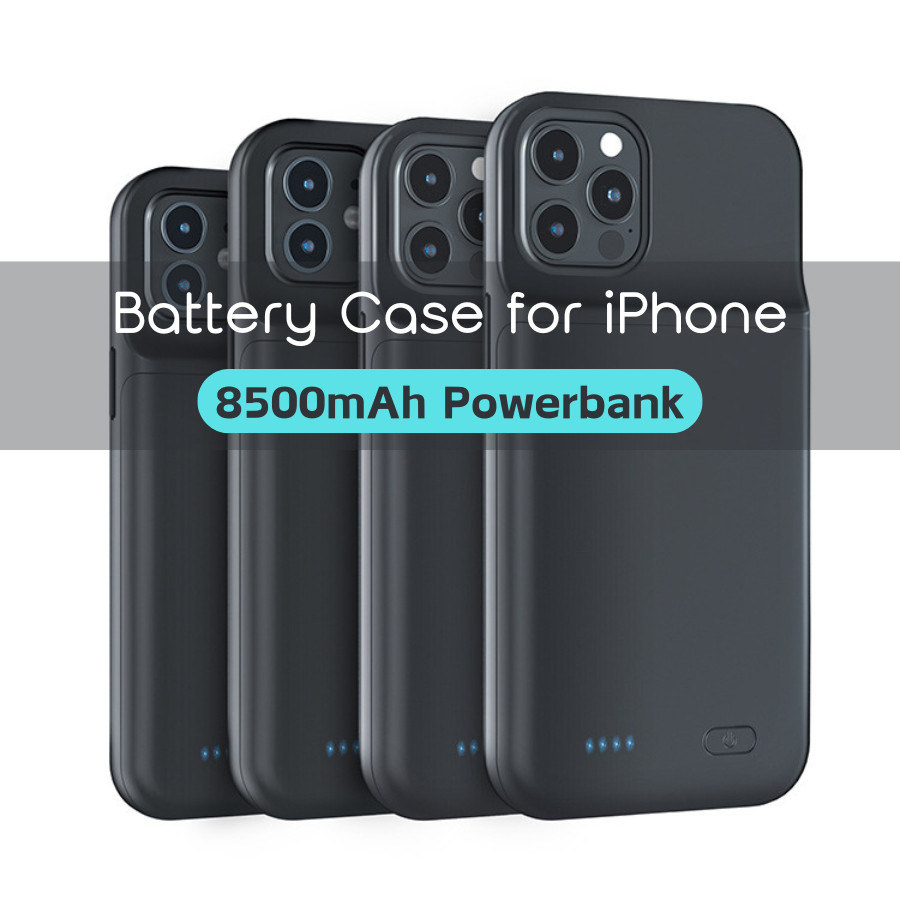 กรณีแบตเตอรี่สําหรับ iPhone Powerbank Enhanced 6000mAh Ultra-Slim ชาร์จแบบพกพาป้องกันกรณีขยายแบตเตอร