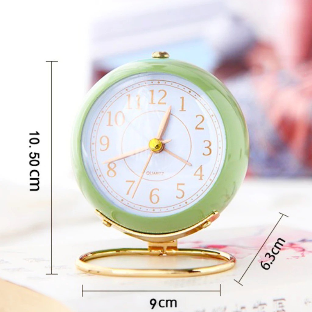 DH นาฬิกาปลุกวินเทจ ตั้งโต๊ะข้างเตียง แบบเรียบง่าย นาฬิกาวินเทจ ระฆังคู่ นาฬิกาปลุกยุโรปดีไซน์สร้างสรรค์ - รูปที่ 6