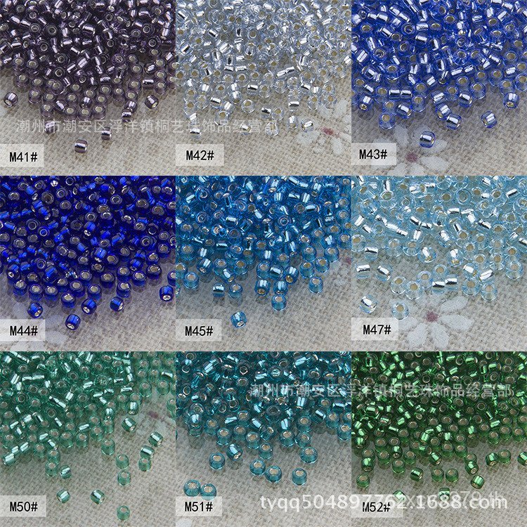 2MM Rice Bead Series Filled Silver Bead ปริมาณมาก Star Brand Supply 3MM W89T