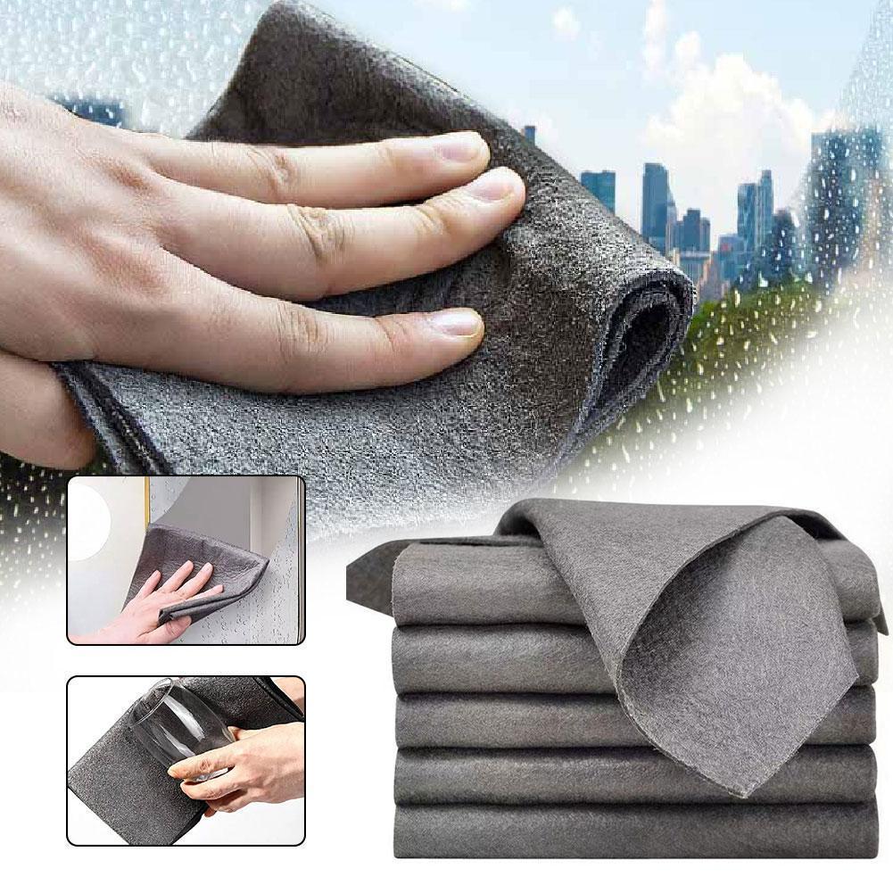 5 นับหนา Magic ผ้าทําความสะอาดไมโครไฟเบอร์ Streak ฟรีผ้า Reuseable Magic Fiber Q6n4