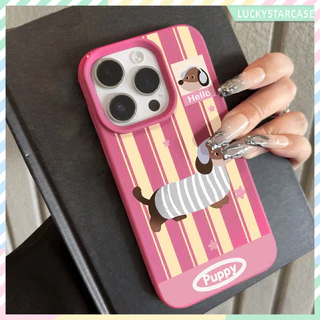 For iPhone 11 16 15 Pro Max 13 14 12 XR X XS Max 15 Plus 16promax 15promax เคสมือถือ Silicone TPU dachshund เคสทรศัพท์