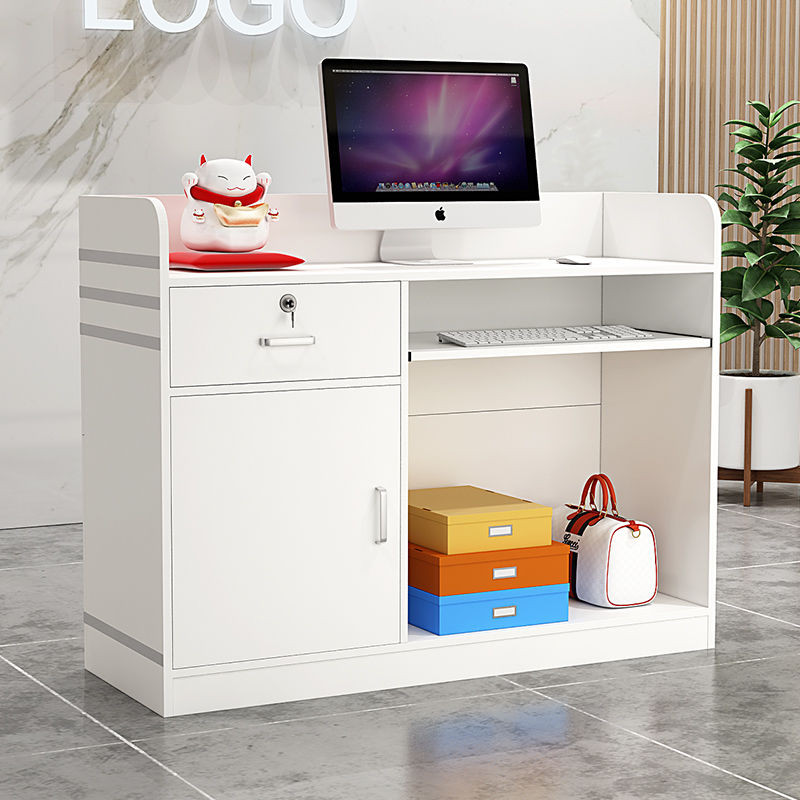 🍃 Cashier Counter Table Commercial Reception Wooden Desk Office Receptionist Convenience Store Bar T