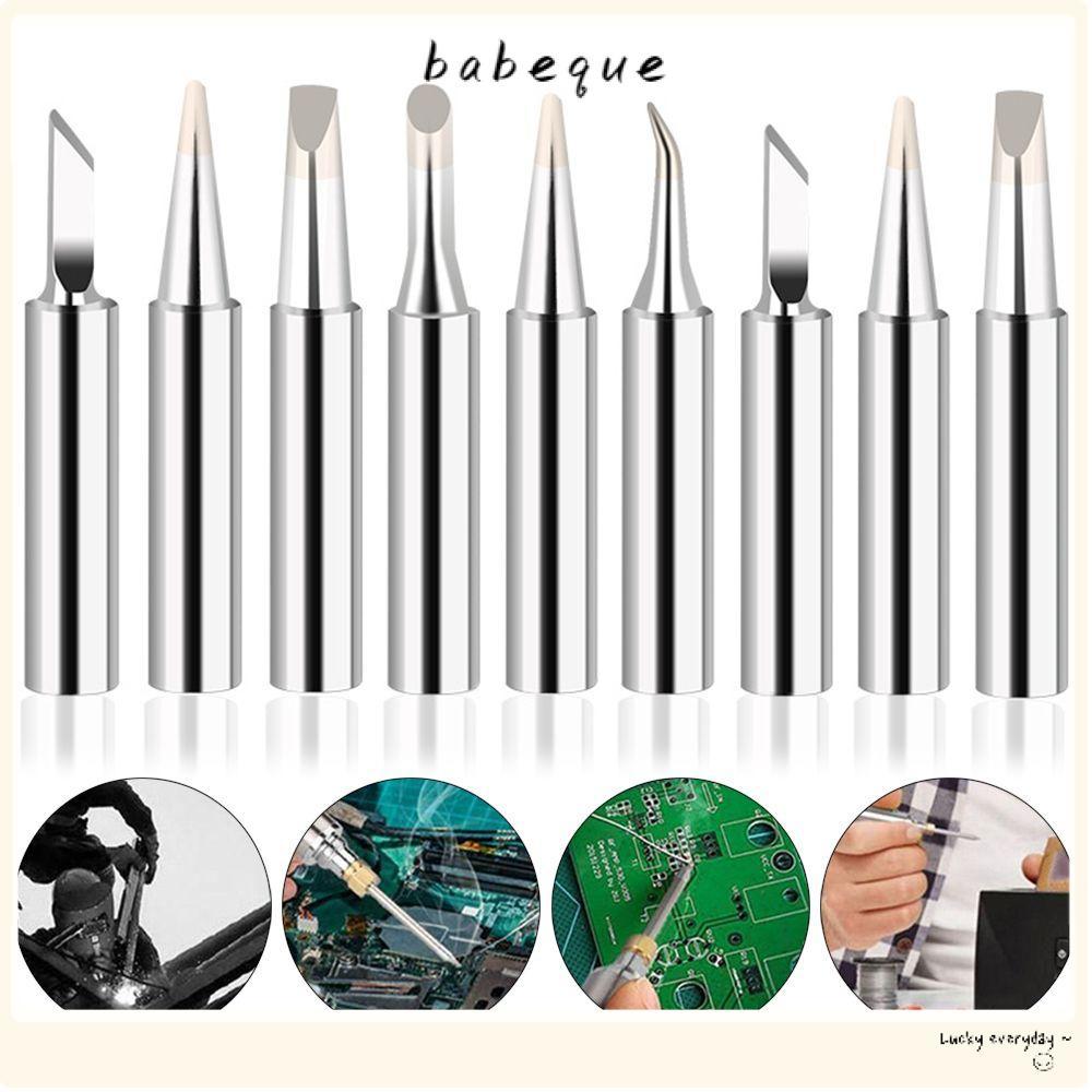 BABEQUE 10pcs หัวแร้งหัว 900M Series ตะกั่วทองแดงเชื่อมอุปกรณ์สําหรับ 936 853D 8786D Rework Station