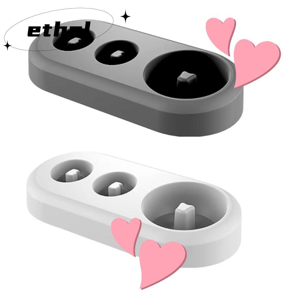 ETHEL ที่วางแปรงสีฟันไฟฟ้า, ฐานขาตั้งทดแทนใช้งานง่ายทนทาน, ชั้นวางหัวแปรงสีฟันประหยัดพื้นที่พลาสติกค