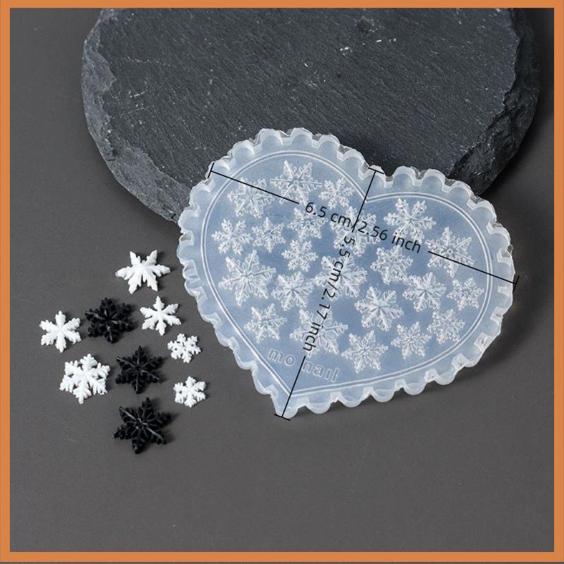 [Further] 1 ชิ้นซิลิโคนเล็บแม่พิมพ์เกล็ดหิมะคริสต์มาสดอกไม้ 3D บรรเทาเล็บแม่แบบตกแต่งเล็บเล็บแม่พิมพ์ [TH] - รูปที่ 3