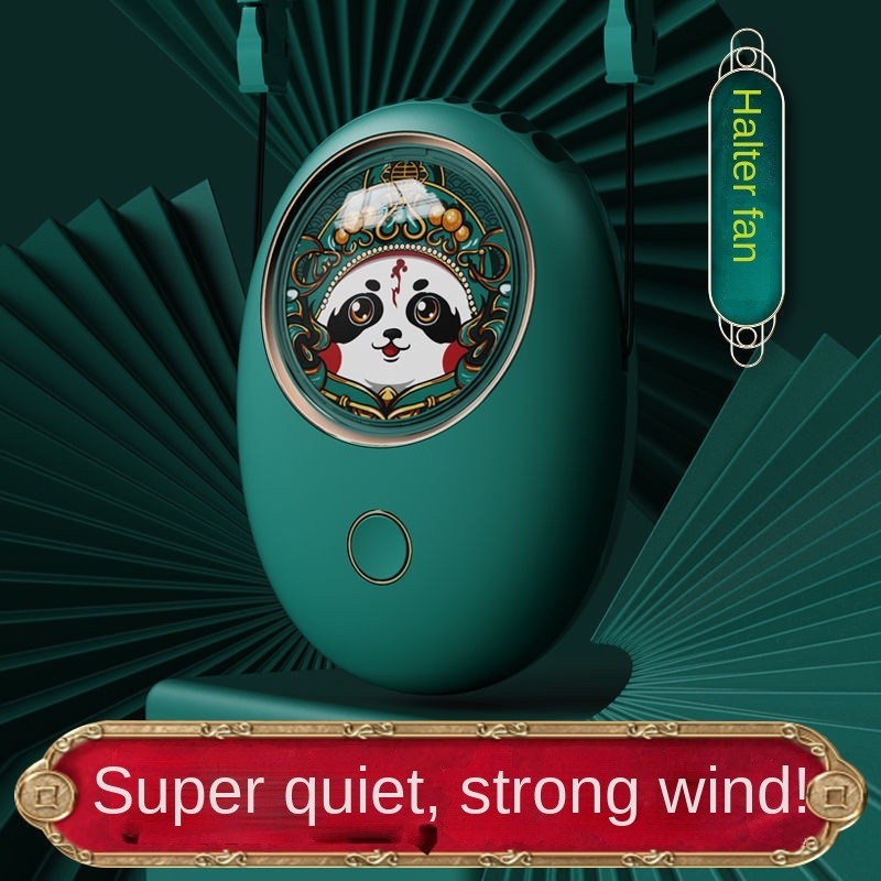 Fan clip clip fan usb small fan best-selling cartoon hanging neck student hand-cranked manual dormit