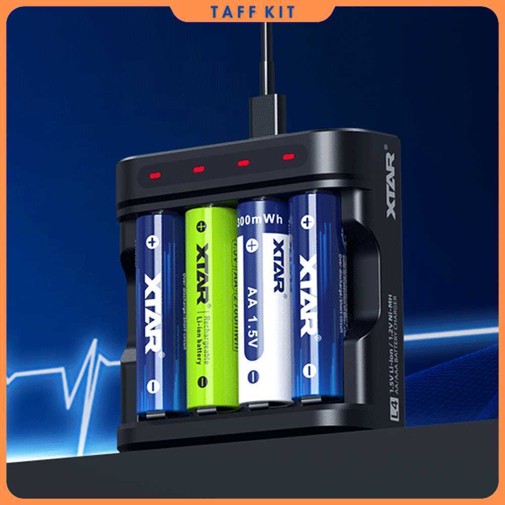 XTAR 4-Slot AA AAA Li-Ion Ni-MH เครื่องชาร์จแบตเตอรี่ชาร์จเร็ว - L4