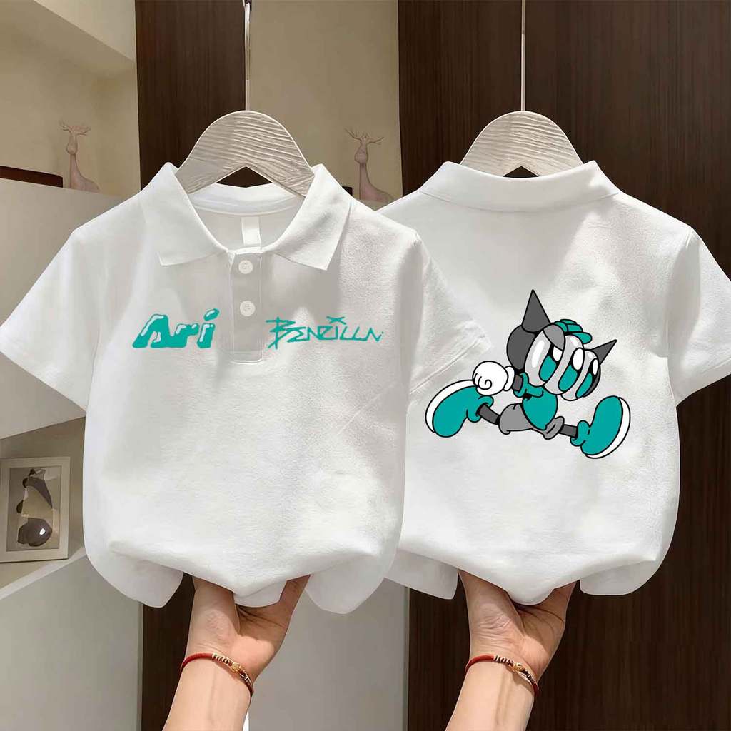Benzilla x Ari Kids Short Sleeve Polo Art Football Inspired | 110-150cm