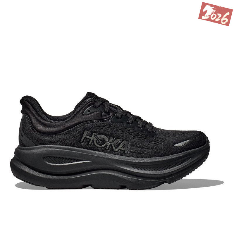 Hoka Bondi 9 Wide |   แต่ แต่ |   ดํา / ดํา บวม