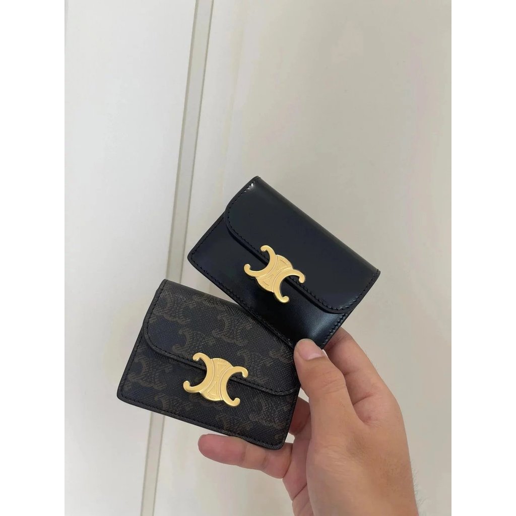 กระเป๋าสตางค์สองในหนึ่ง Celine Arc de Triomphe Series ของแท้ กระเป๋าสตางค์และกระเป๋าคละใช้งาน