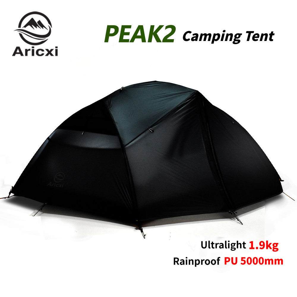 Aricxi เต็นท์ 2 คน น้ำหนักเบา 1.9kg Camping Tent พื้นที่กว้างขวาง ผ้า 15D ไนลอน มุ้งกันยุง กันลมแรง 
