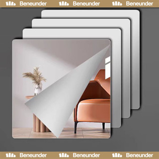 [1 แถม 1]กระจกสี่เหลี่ยมกระจกกระเบื้องสติ๊กเกอร์ติดผนัง-กระเ…