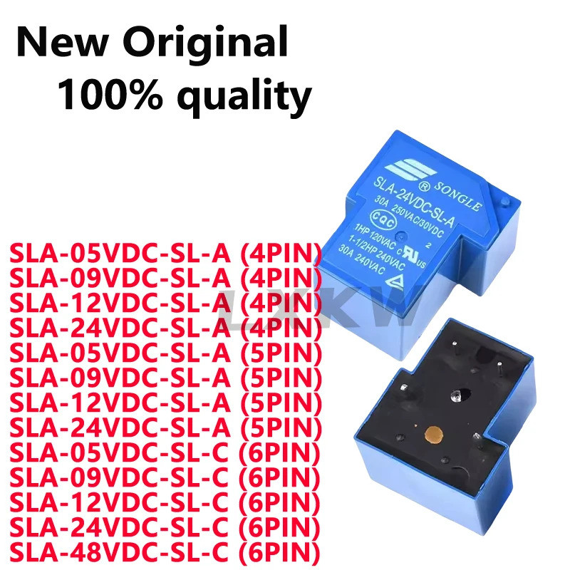 5PCS SLA-05VDC-SL-A SLA-09VDC-SL-A SLA-12VDC-SL-A SLA-24VDC-SL-A SLA-48VDC-SL-C -SL-C 4Pin 5Pin 6Pin