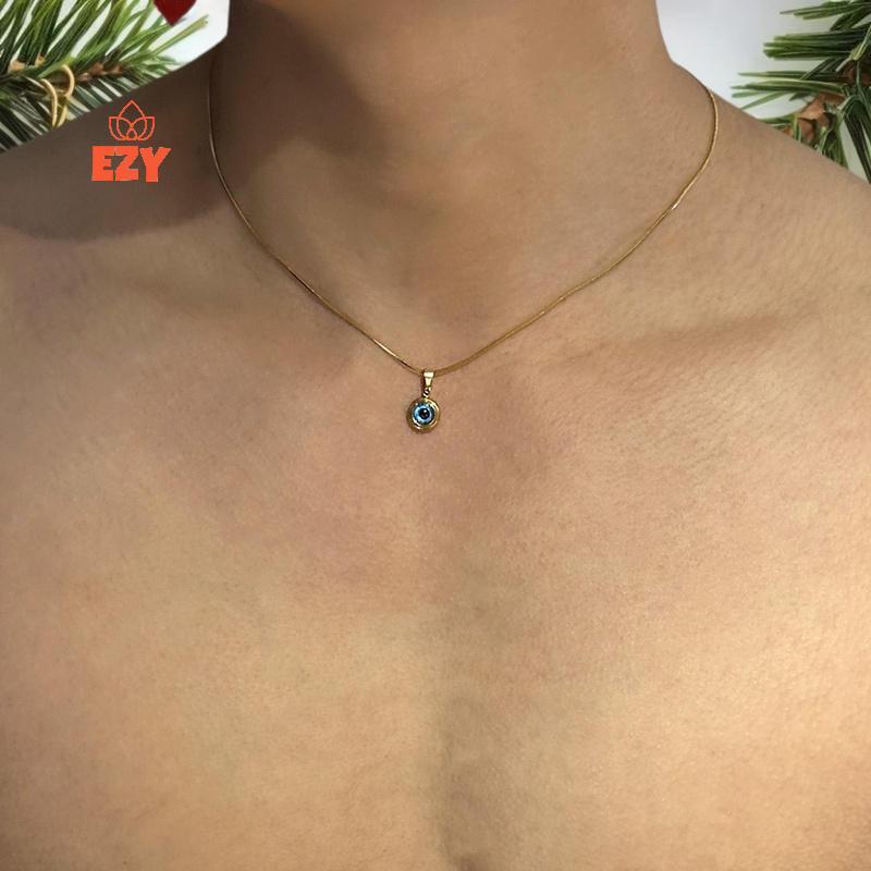 EZY Angel Eyes Clavicle Chain สร้อยคอสําหรับผู้ชายผู้หญิง Choker เครื่องประดับแฟชั่น Evil Blue Eye สร้อยคอคอของขวัญใหม่
