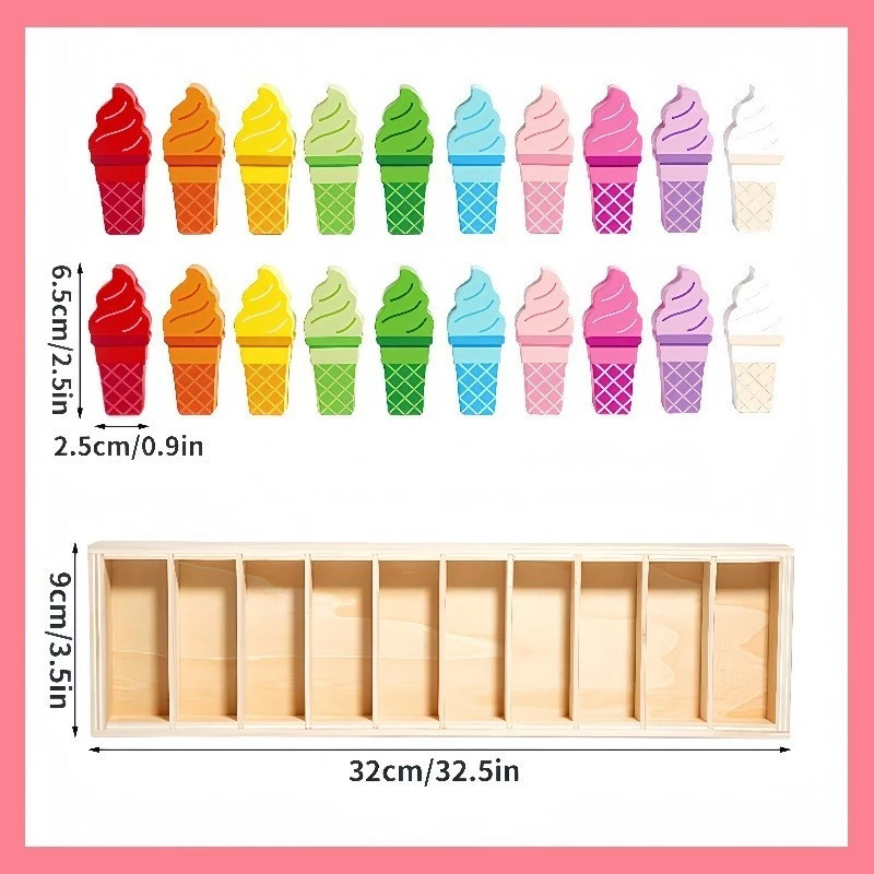 🔥จัดส่งภายใน 6 ชั่วโมง🔥เกมจับคู่ความจํา 10 สี ขวดสี ของเล่นเกมจับคู่ไม้ ของเล่นเสริมพัฒนาการ สําหรับเด็ก